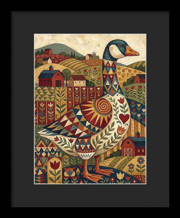 Goose Folk In Vibrant Fields