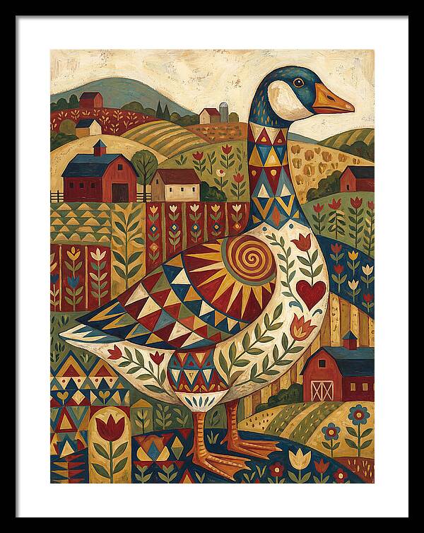 Goose Folk In Vibrant Fields