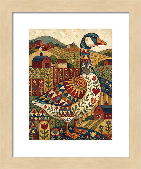 Goose Folk In Vibrant Fields
