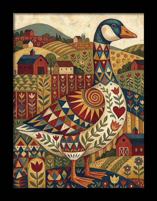 Goose Folk In Vibrant Fields