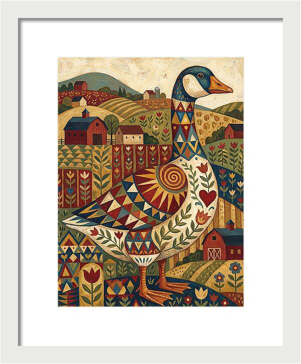 Goose Folk In Vibrant Fields