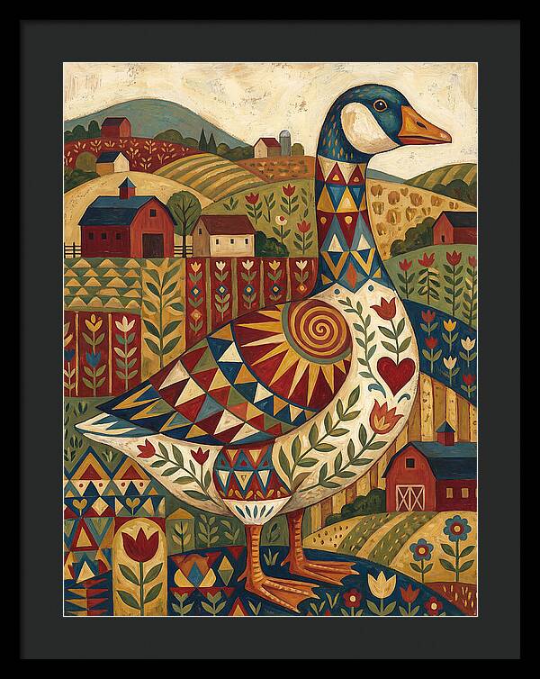 Goose Folk In Vibrant Fields