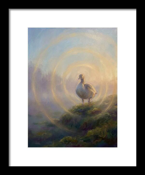 Goose In Misty Landscape