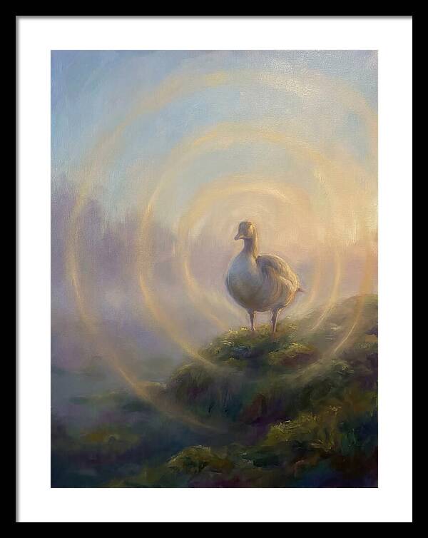 Goose In Misty Landscape