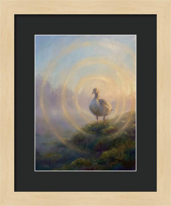 Goose In Misty Landscape