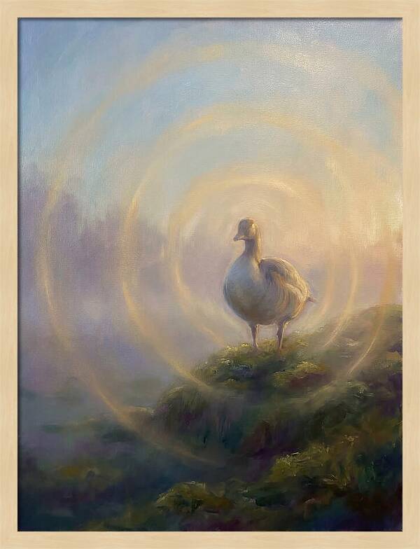 Goose In Misty Landscape