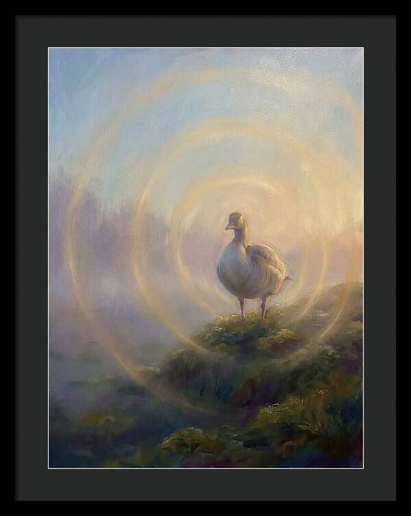 Goose In Misty Landscape
