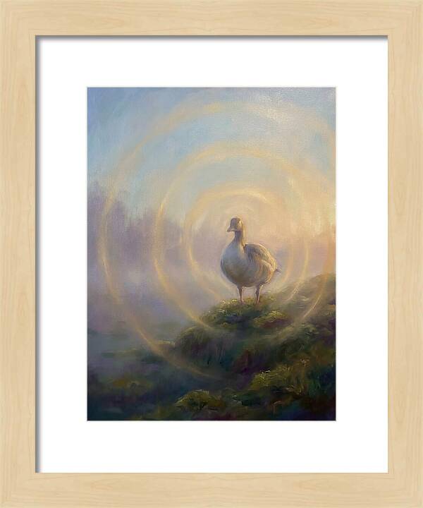 Goose In Misty Landscape