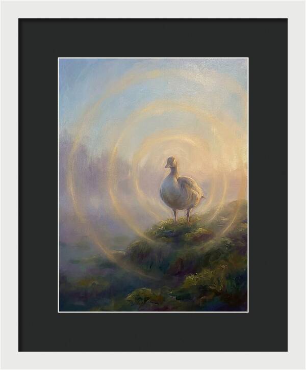 Goose In Misty Landscape