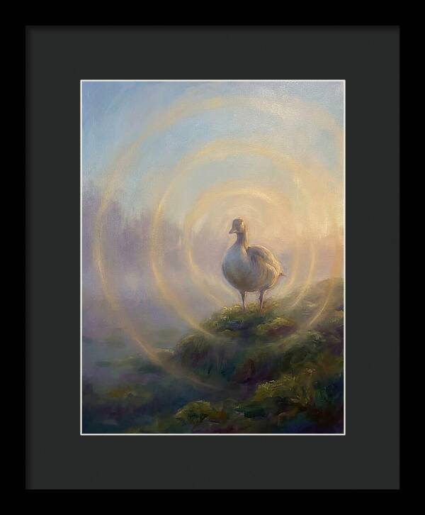 Goose In Misty Landscape