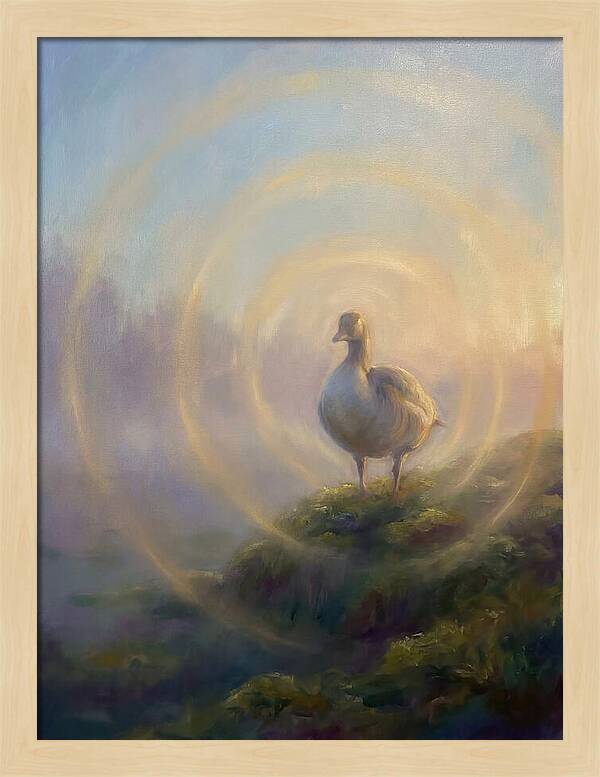 Goose In Misty Landscape