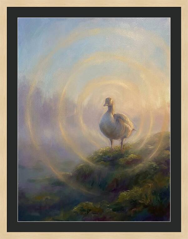 Goose In Misty Landscape