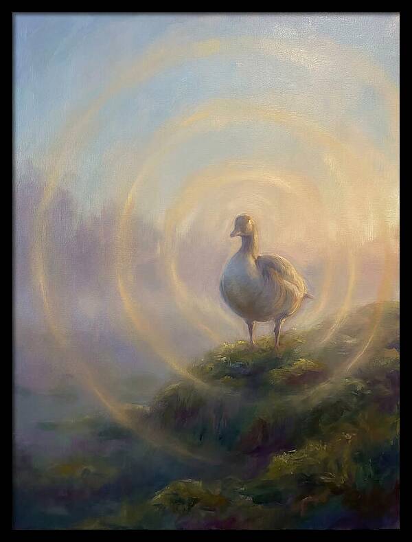 Goose In Misty Landscape