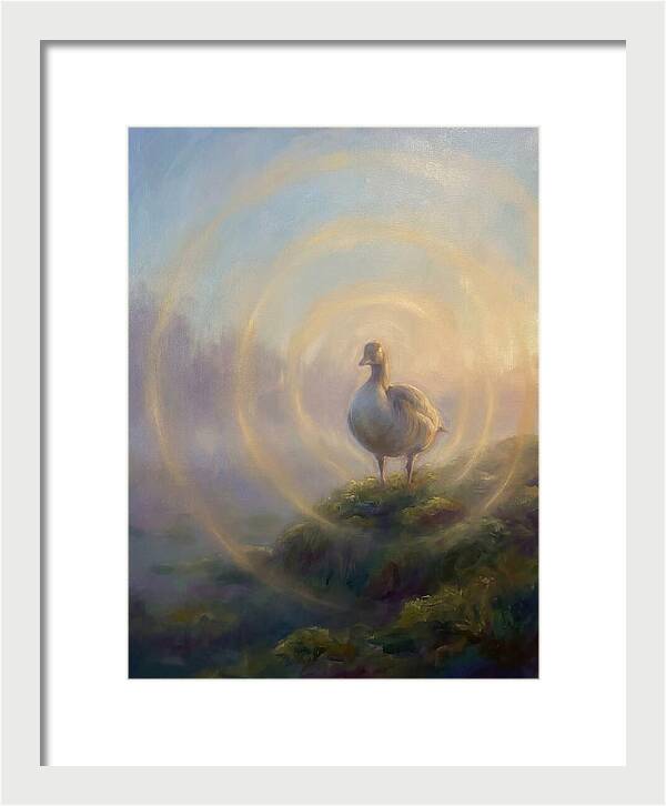 Goose In Misty Landscape