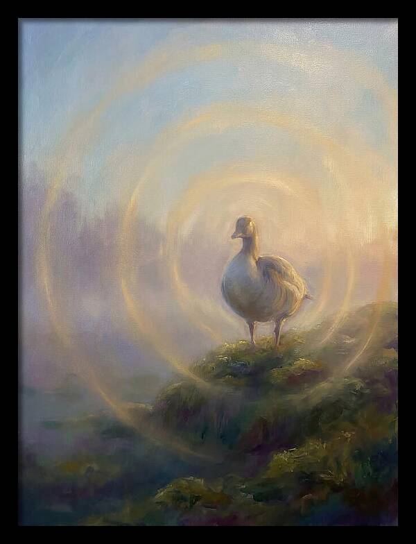 Goose In Misty Landscape