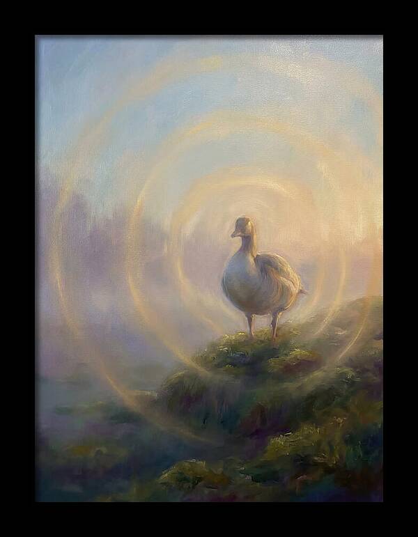 Goose In Misty Landscape