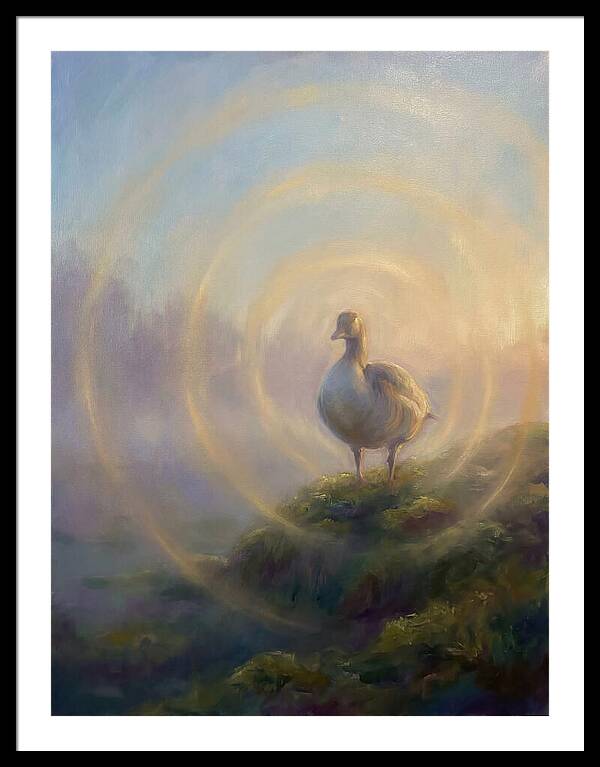 Goose In Misty Landscape