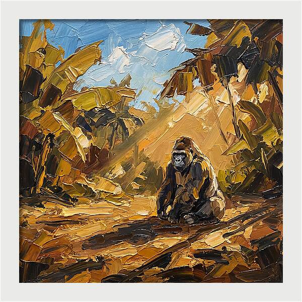 Gorilla In A Mediterranean Landscape