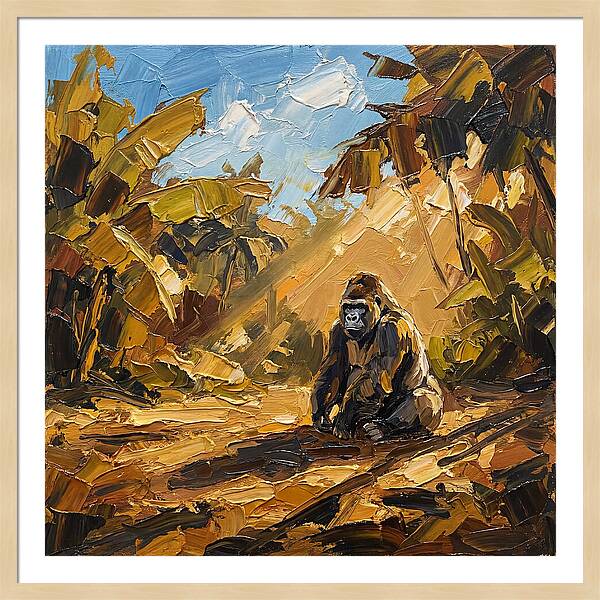 Gorilla In A Mediterranean Landscape