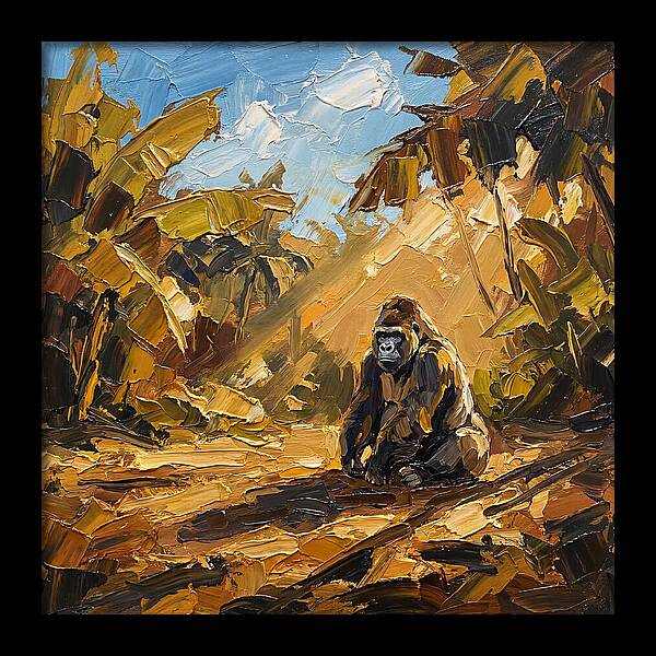 Gorilla In A Mediterranean Landscape