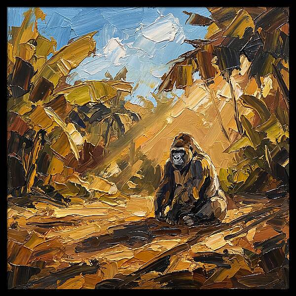 Gorilla In A Mediterranean Landscape