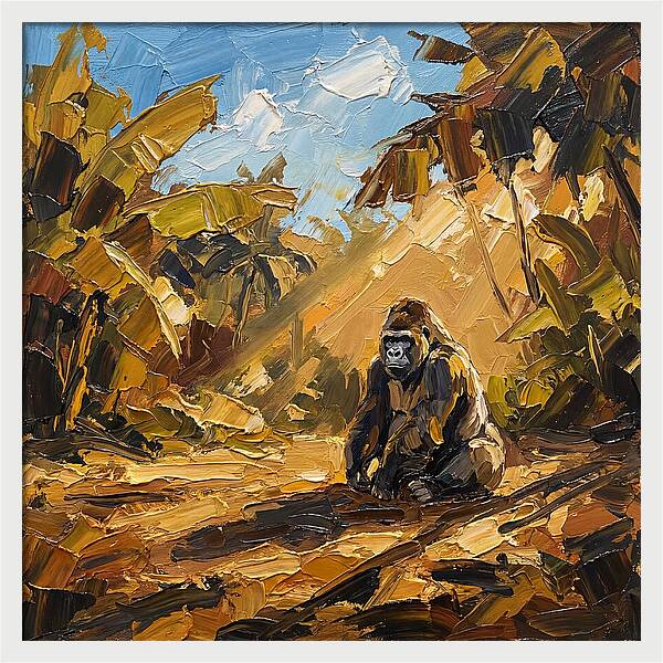 Gorilla In A Mediterranean Landscape