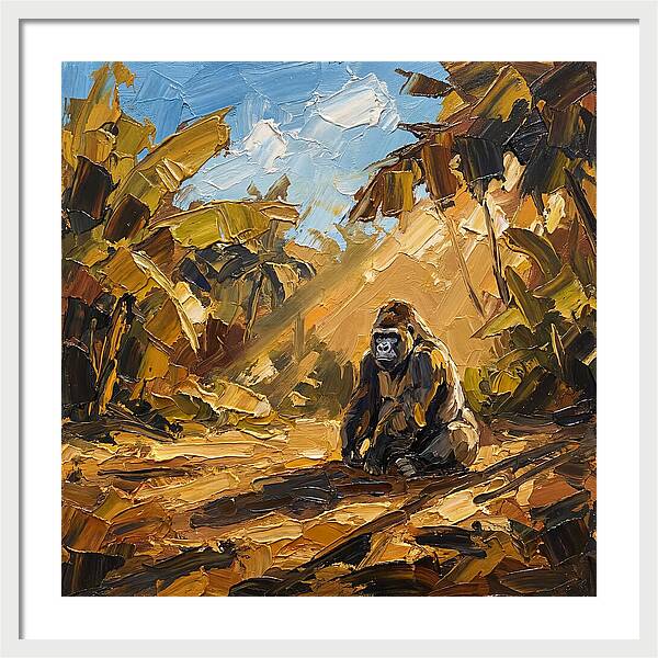 Gorilla In A Mediterranean Landscape