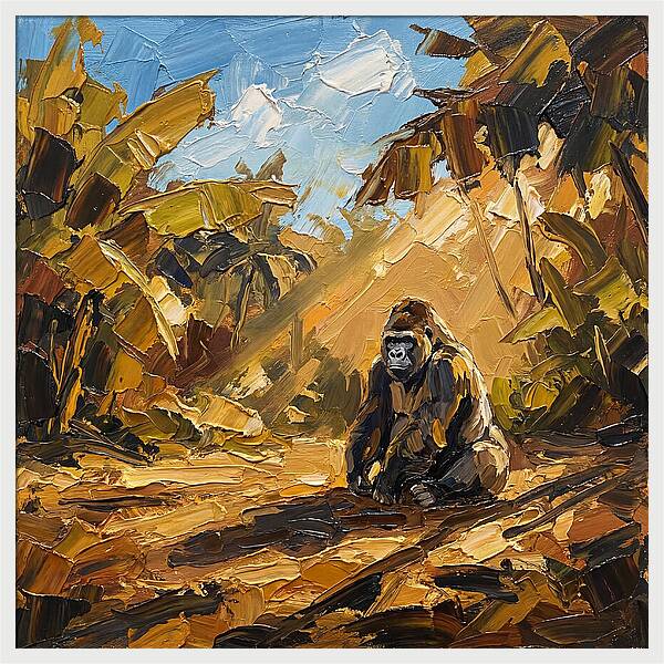 Gorilla In A Mediterranean Landscape