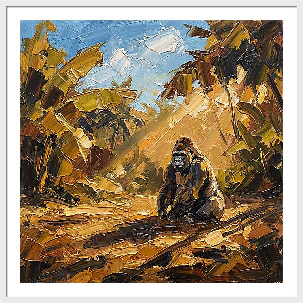Gorilla In A Mediterranean Landscape