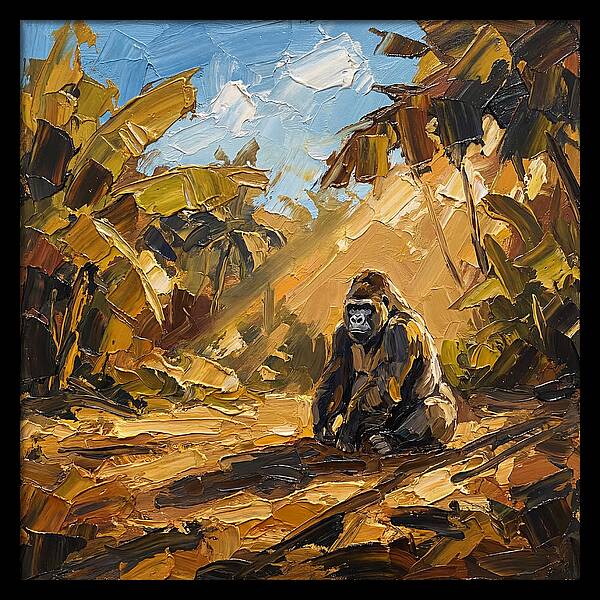 Gorilla In A Mediterranean Landscape