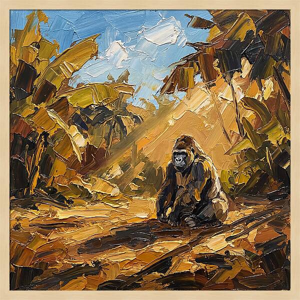 Gorilla In A Mediterranean Landscape