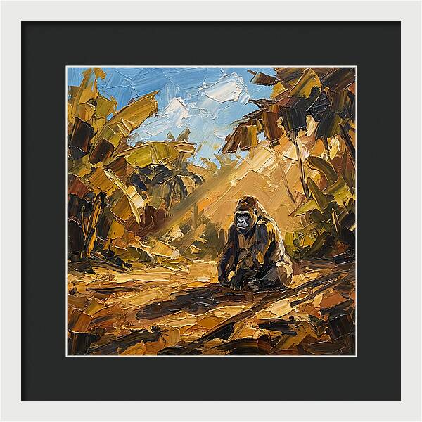 Gorilla In A Mediterranean Landscape