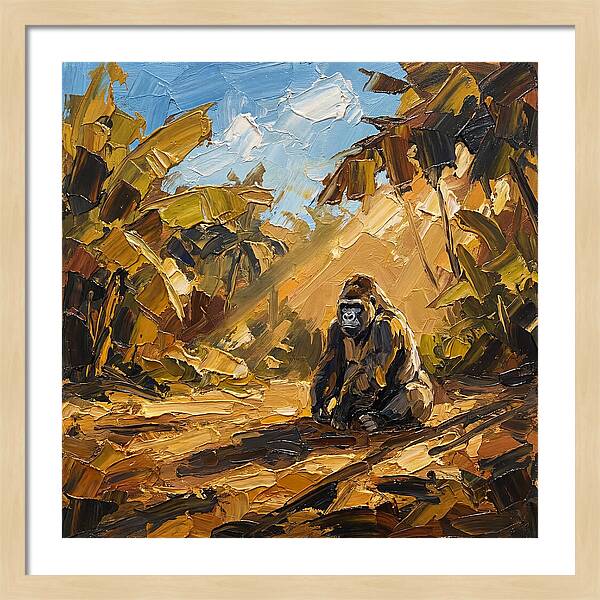 Gorilla In A Mediterranean Landscape