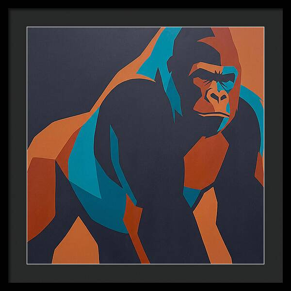 Gorilla In Bold Colors