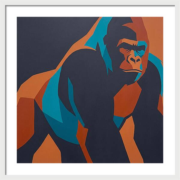 Gorilla In Bold Colors