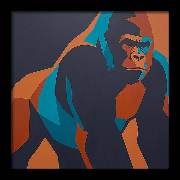 Gorilla In Bold Colors