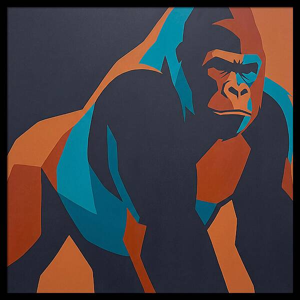 Gorilla In Bold Colors