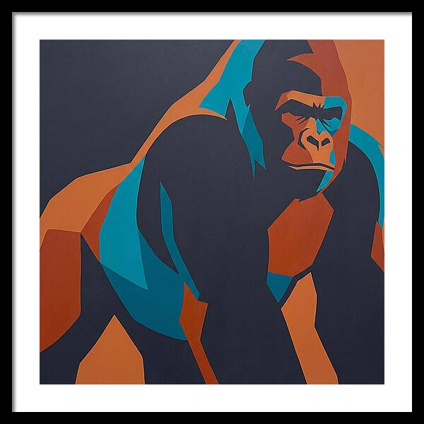 Gorilla In Bold Colors