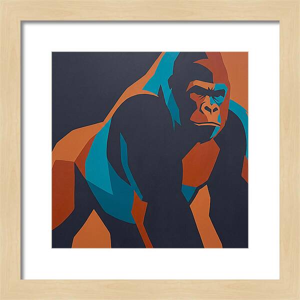 Gorilla In Bold Colors