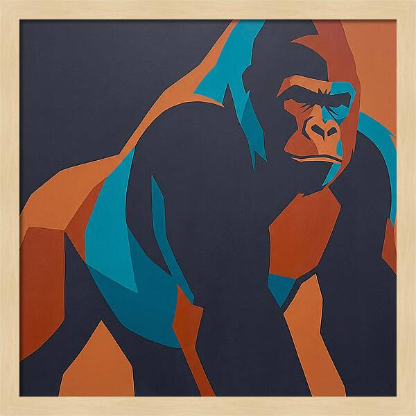 Gorilla In Bold Colors