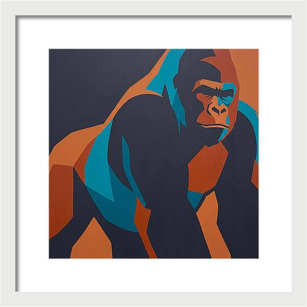 Gorilla In Bold Colors