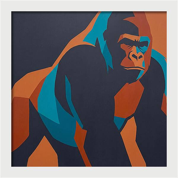 Gorilla In Bold Colors