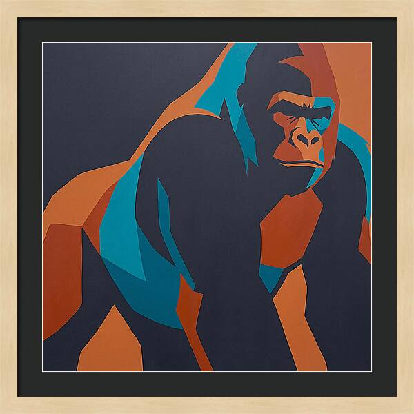 Gorilla In Bold Colors