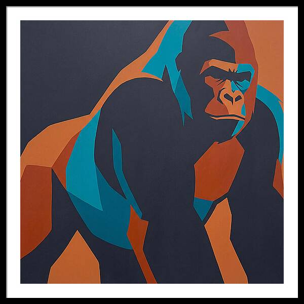 Gorilla In Bold Colors
