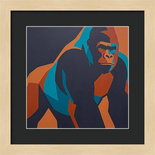 Gorilla In Bold Colors