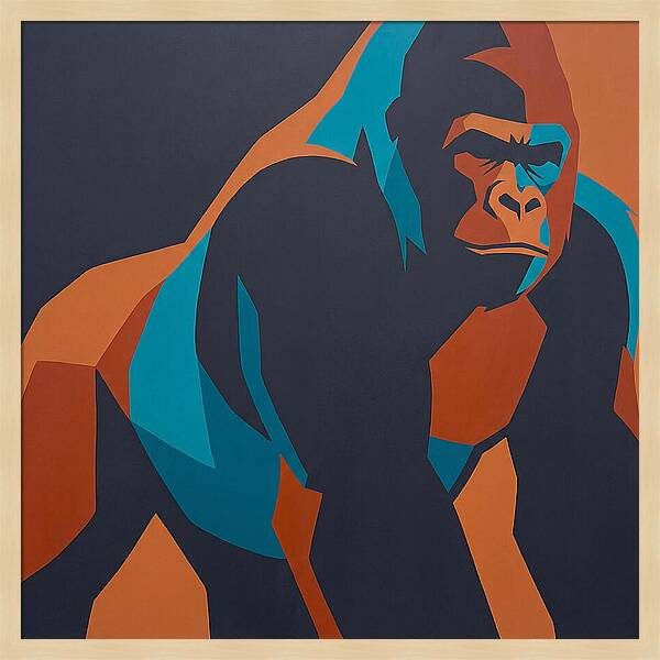 Gorilla In Bold Colors