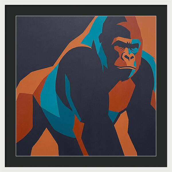 Gorilla In Bold Colors