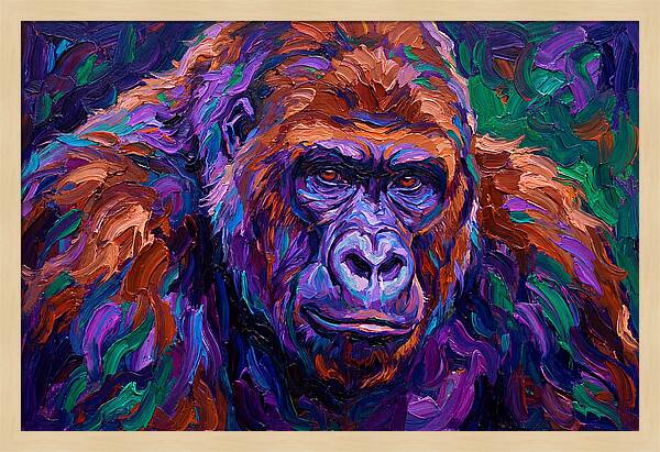 Gorilla In Expressionist Colors