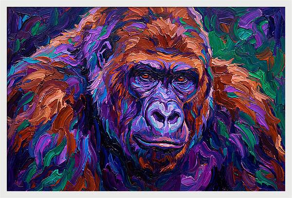Gorilla In Expressionist Colors