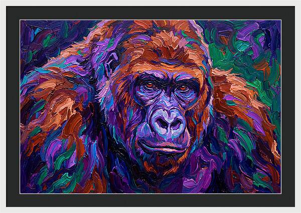 Gorilla In Expressionist Colors